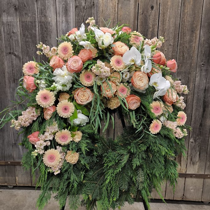 Blumiger Kranz Rosa in Nuancen